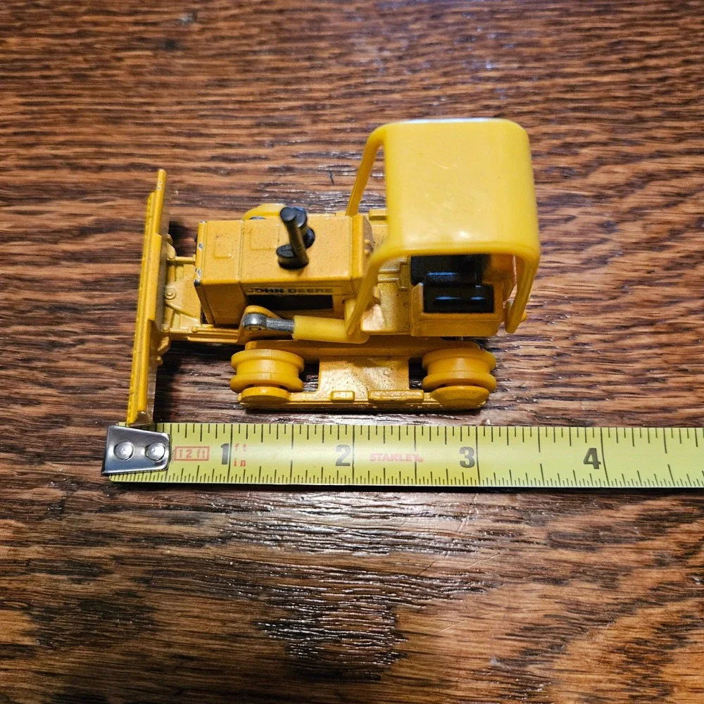John Deere Bulldozer Ertl Diecast Yellow Construction Toy Crawler 3.5‎ Inch